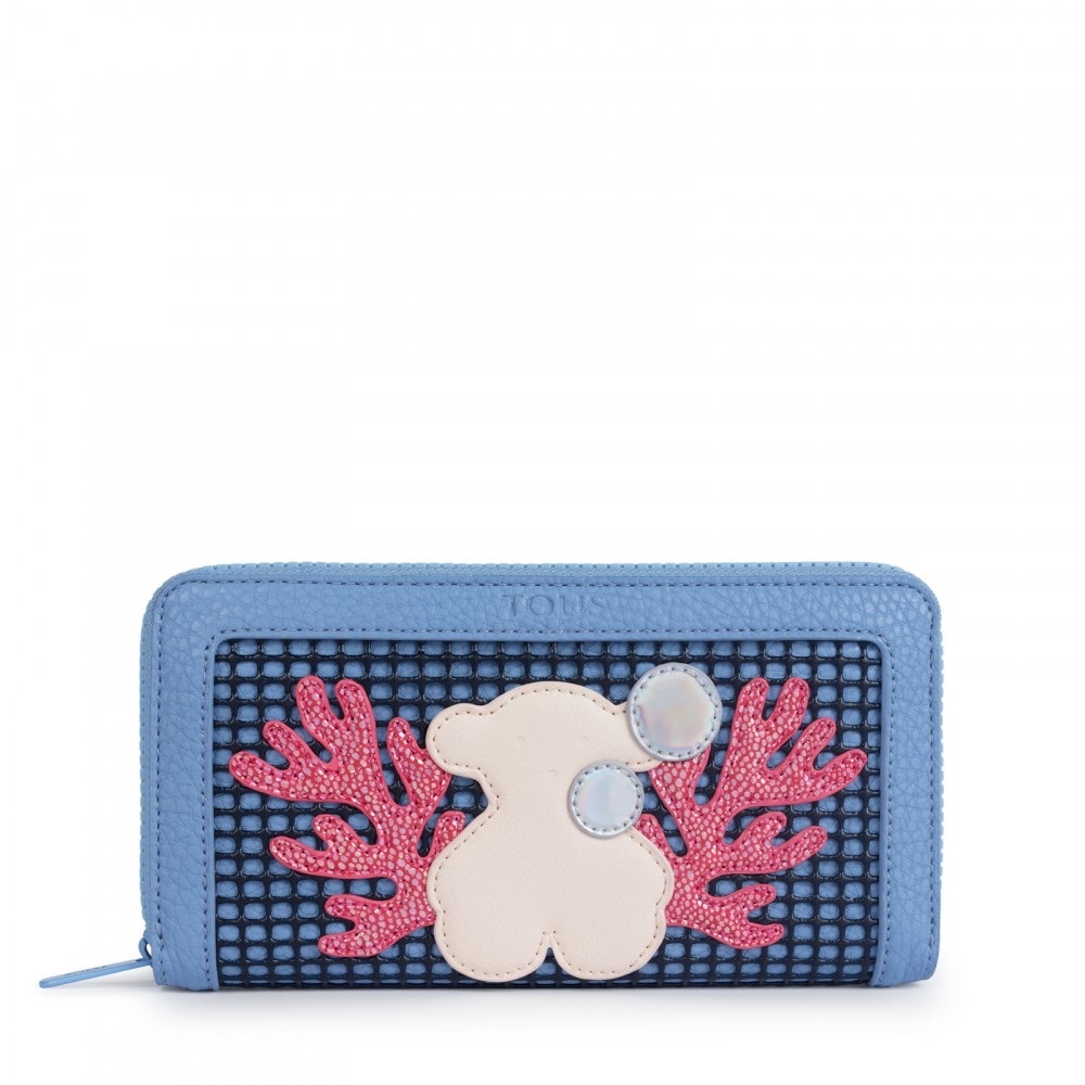 Tous medium blue Belmart Sea Wallet